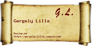 Gergely Lilla névjegykártya